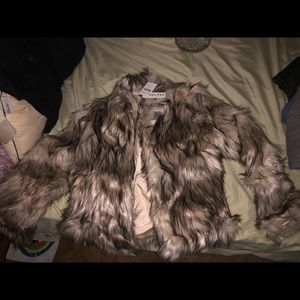 Faux fur coat